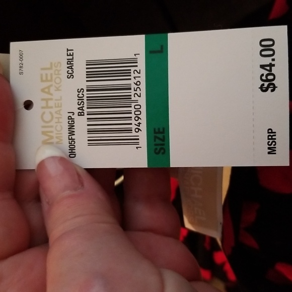 MICHAEL KORS HEARTS BLACK TOP W/SCARLET RED HEARTS - Picture 8 of 8